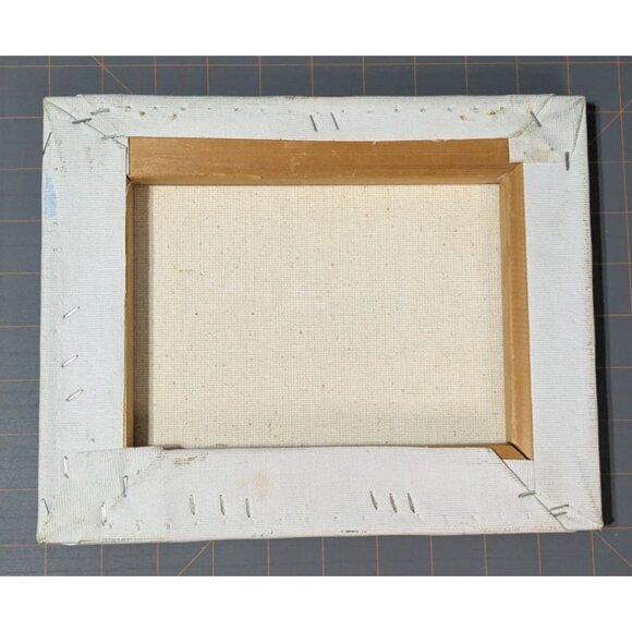 Signed Acrylic Canvas Painting River Salzburg Ladies in Boats unframed - Picture 5 of 11